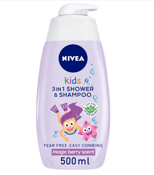 Nivea Kids Shower & Shampoo 2in1 Sparkle Berry 500ml