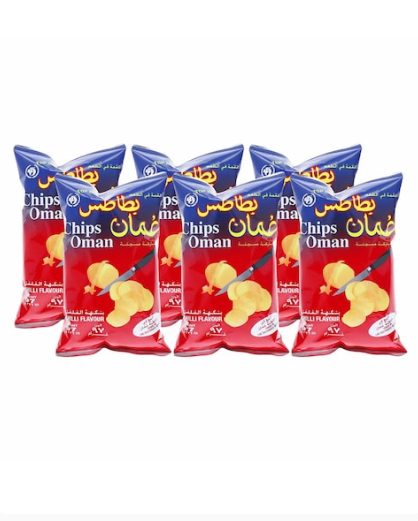 Chips Oman Chilli Flavour 97g Pack of 6