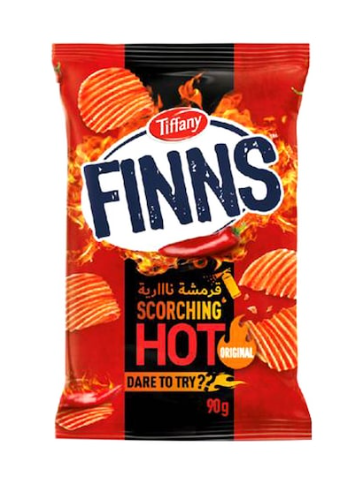 Tiffany Finns Scorchin Hot Chips 85g