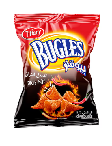 Tiffany Bugles Firey Hot Corn Snacks 10.5g