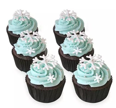 Snowflakes Cupcake 6 Pcs