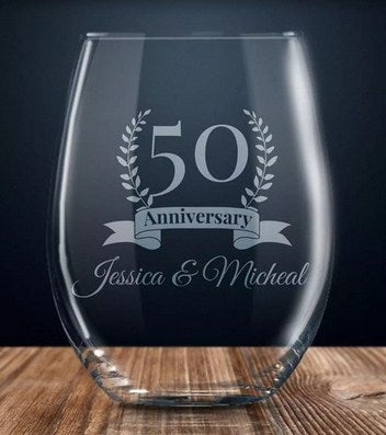 Special Engraved Medium Glass