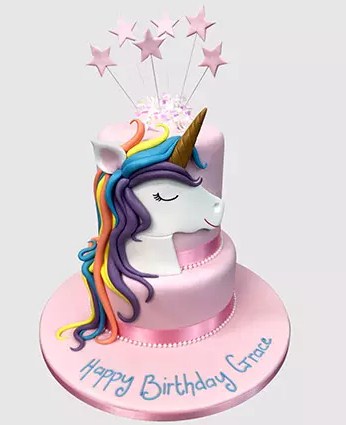 Starry Unicorn Chocolate Cake