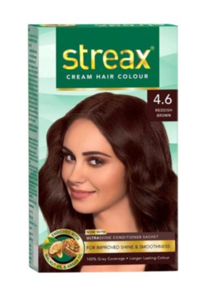 Streax Cream Hair Colour 4.6 Reddish Brown
