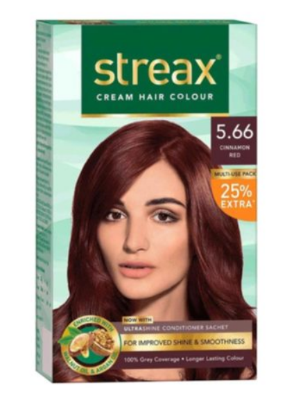 Streax Cream Hair Colour 5.66 Cinnamon Red