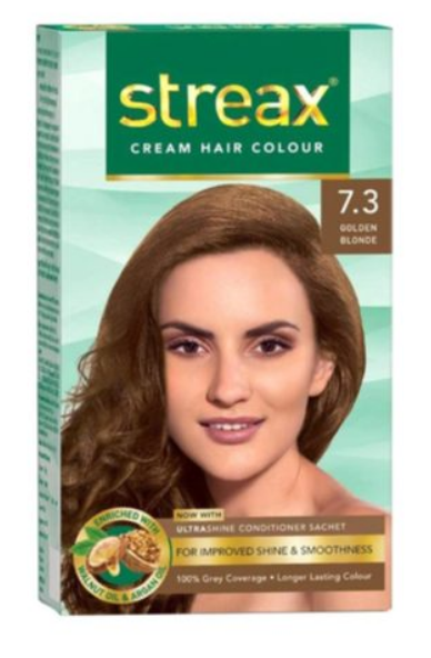 Streax Cream Hair Colour 7.3 Golden Blonde