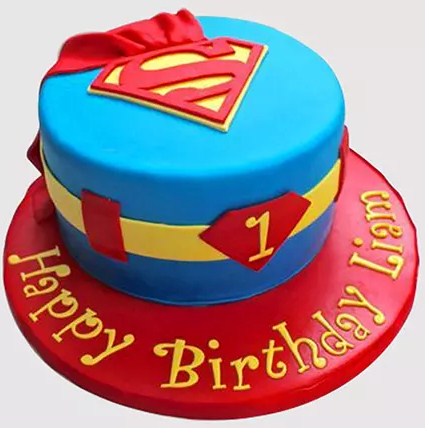 Superman Chocolate Cake in 3d theme cakes Dubai Grocers