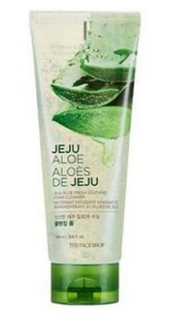 The Face Shop Jeju Aloe Fresh Soothing Foam Cleanser, 150 ml