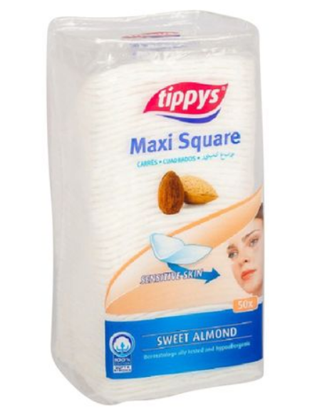 Tippys Maxi Square Almond Pads 50 Pieces