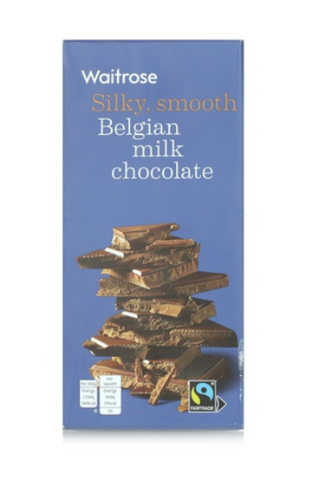 Waitrose Belgian milk chocolate 180g