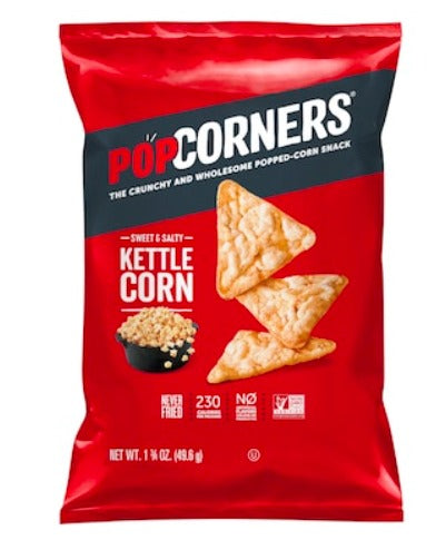 Popcorners Sweet and Salty Kettle Corn Flavoured Popped-Corn Snack, 49.6g