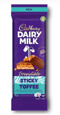 Cadbury Dairy Milk Irresistible Sticky Toffee Minis, 136.5g