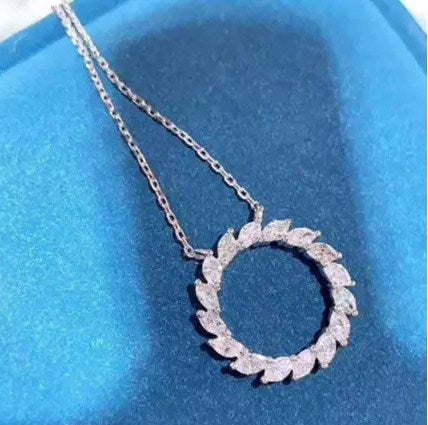 Zircon Halo Necklace