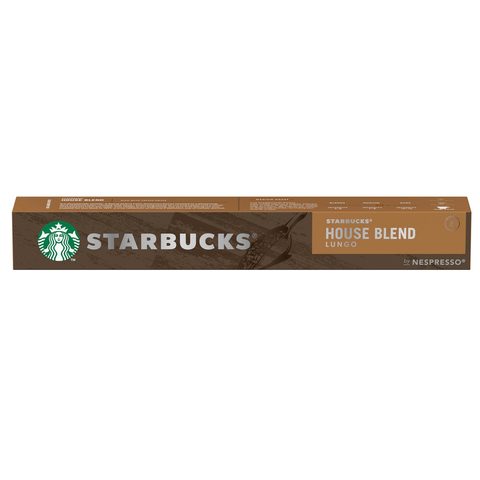 Starbucks House Blend by NESPRESSO Medium Roast Coffee Capsules, Tube of 10, 57g