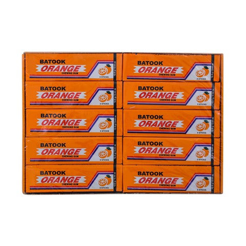 Batook Orange Chewing gum Sticks 12.5g x Pack of 20