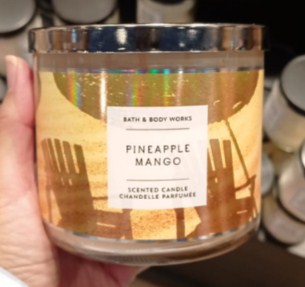 bath and body works pineapple mango scented candle