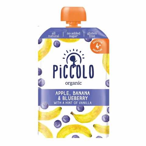 Piccolo Organic Apple Banana & Blueberry 100g