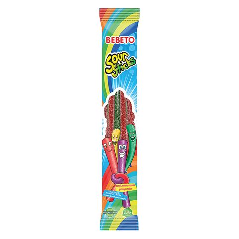 Bebeto Mix Sour Sticks 35g x Pack Of 24