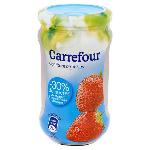 Carrefour Jam Strawberry light 340g