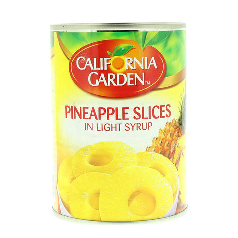 California Garden Canned Pineapple Slices In Light Syrup 565g