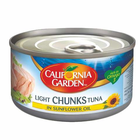 California Garden Canned Light Tuna Chunk In Sunflower Oil 185g