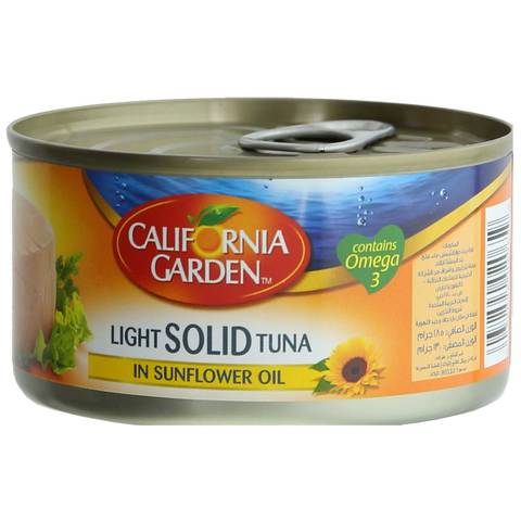 California Garden Canned Light Tuna Solid In Sunflower Oil 185g