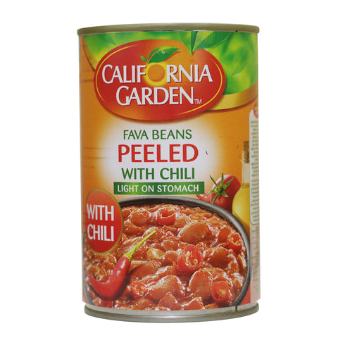 California Garden Canned Peeled Fava Beans With Chili 450g