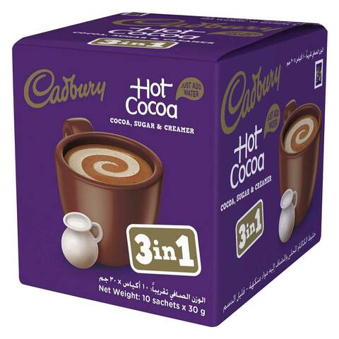 Cadbury 3 in 1 Hot Cocoa Powder 30g x 10 Pieces