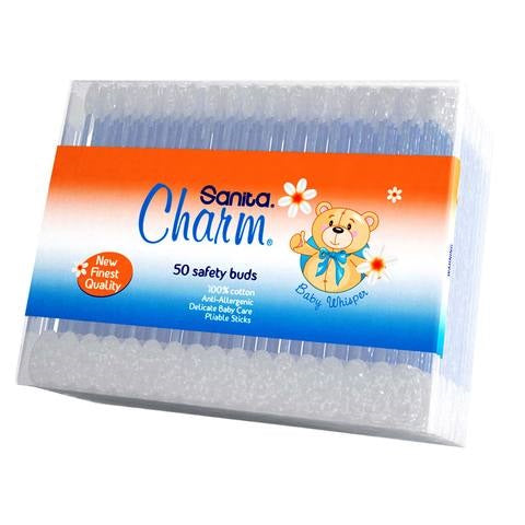 Sanita Charm 100% Cotton Buds, 50 Safety Baby Buds