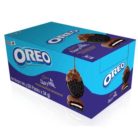 Cadbury Dairy Milk Oreo Cookie Covered with Chocolate 34g x Pack of 20