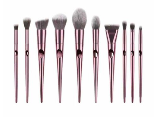 Beauenty 10-Piece Make Up Brush Set Pink/Grey