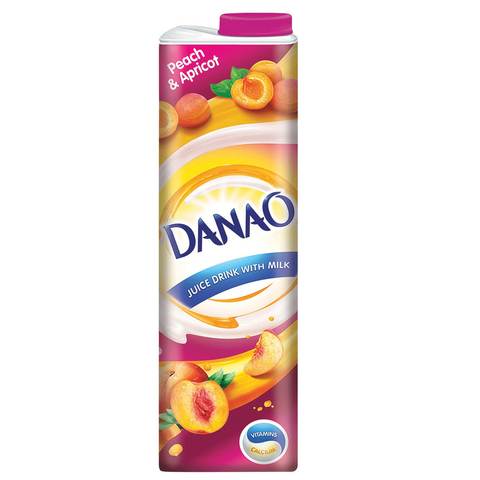 Danao Juice Drink with Milk Peach & Apricot 1L