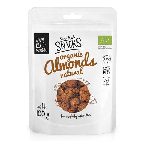 Diet Food Organic Almonds Natural 100g