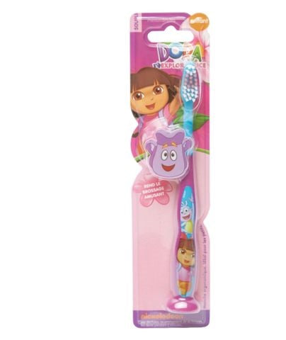 Dora The Explorer Printed Toothbrush with Cap and Suction Cup