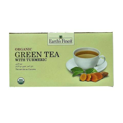 Earth\'s Finest Organic Green Tea with Turmeric 1.5 g x 25 Bags