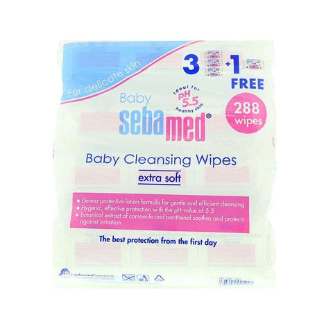 Sebamed Extra Soft Baby Cleaning Wipes 288 Counts