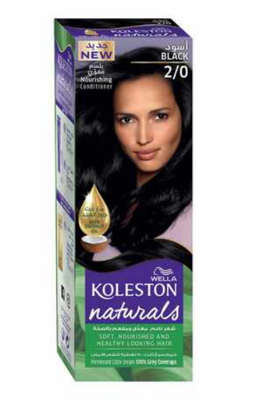 Wella Koleston Naturals Hair Color Semi-Kit Black 2/0