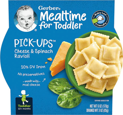 Gerber Cheese Spinach Ravioli Pick Ups 85g