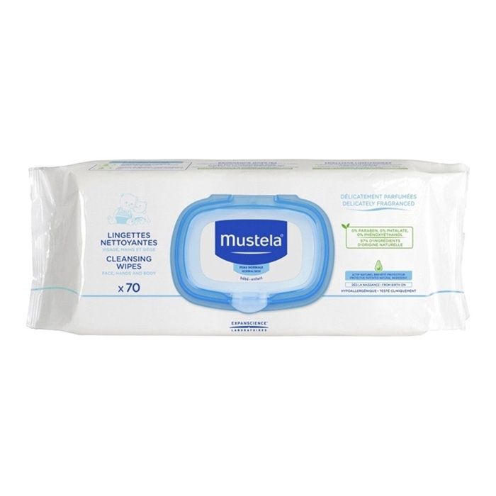 Mustela Cleansing Wipes Box 60 Units
