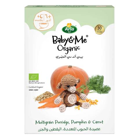 Arla Baby & Me Organic Multigrain Porridge Pumpkin And Carrot 210g