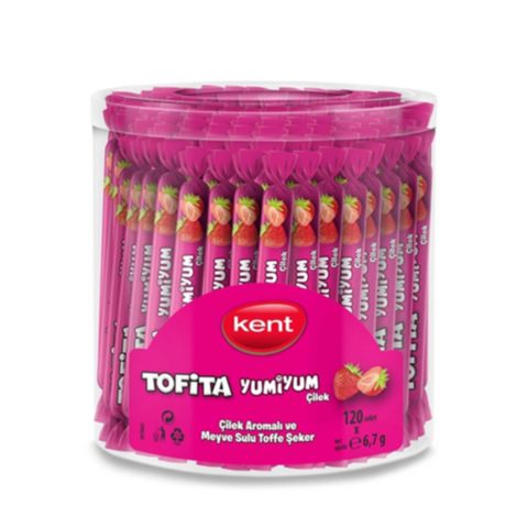 Kent Tofita Yumi Yum Strawberry Fruit Juice Toffee 804g