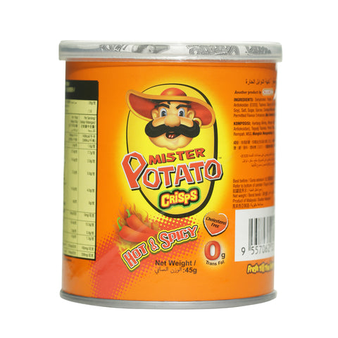 Mister Potato Hot and Spicy Potato Crisps 45g