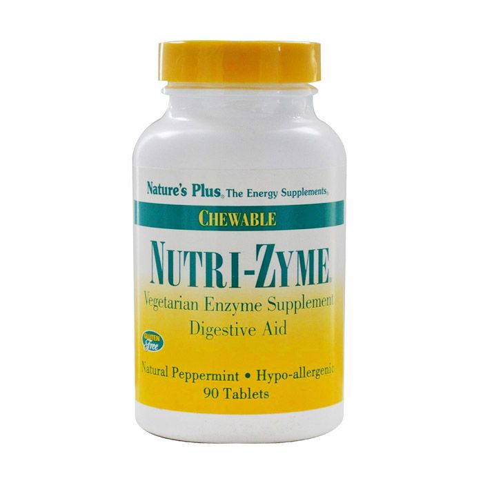 Natures Plus Nutrizyme Chewable Vegetarian Digestive Aid 90 Tablets