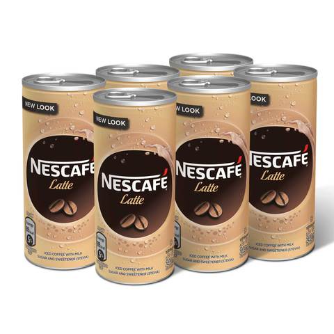 Nescafe Ready to Drink latte Chilled Coffee Can 240ml x Pack of 6