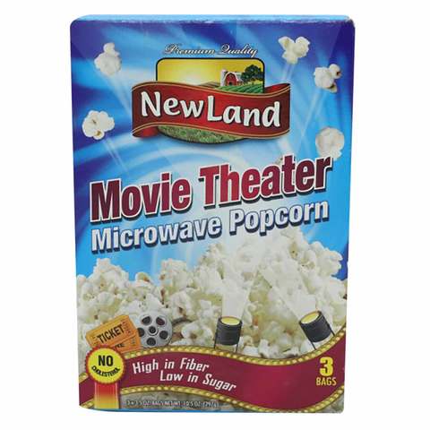 New Land Microwave Popcorn Butter 297g in Popcorns Dubai Grocers