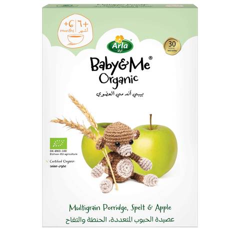 Arla Baby & Me Organic Multigrain Porridge Spelt And Apple 210g
