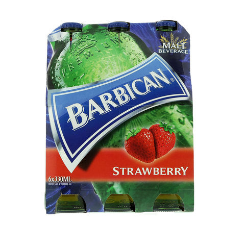 Barbican Strawberry Non Alcoholic Malt Beverage Soft Drink 330ml x Pack of 6