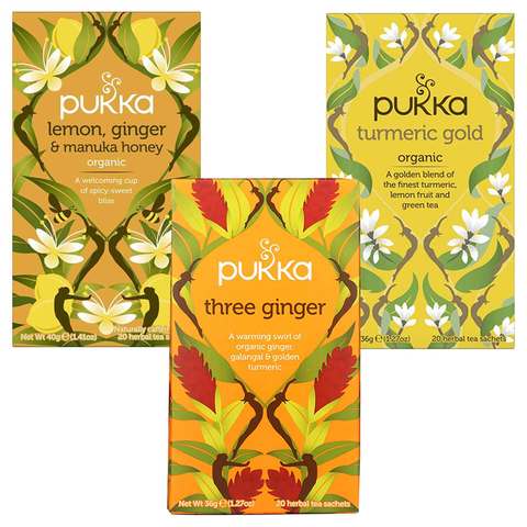 Pukka Immune Support Tea Variety Pack of 3 x 20 Teabags