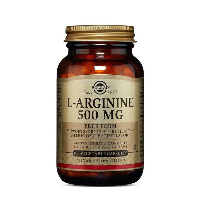 Solgar L-Arginine 500 mg Vegetable capsules 100's