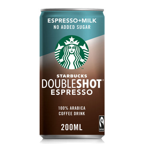 Starbucks Doubleshot Espresso No Added Sugar Coffee Drink 200ml